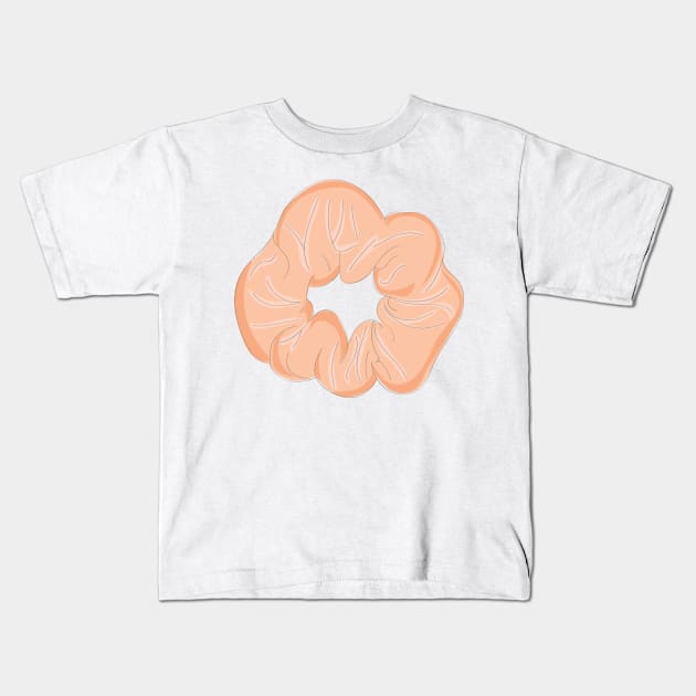 Peach Scrunchie Kids T-Shirt by snowshade